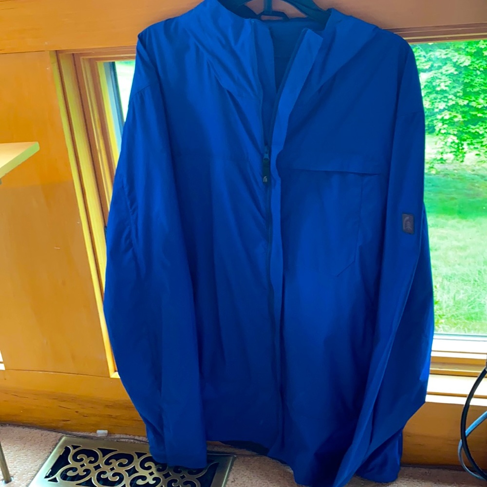 Sierra Designs Men’s Sz Lg nylon jacket blue zips